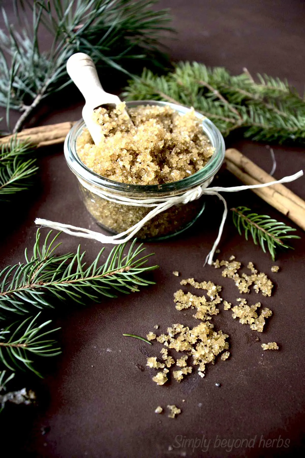 Sugar scrub smoothes and exfoliates your skin