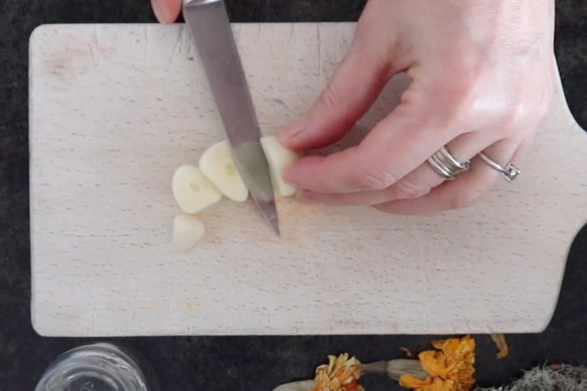 DIY garlic oil ear drops recipe SimplyBeyondHerbs