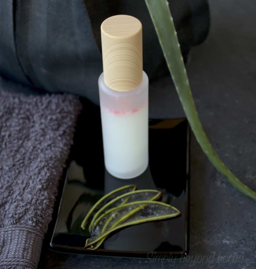 Homemade mouthwash with aloe vera SimplyBeyondHerbs