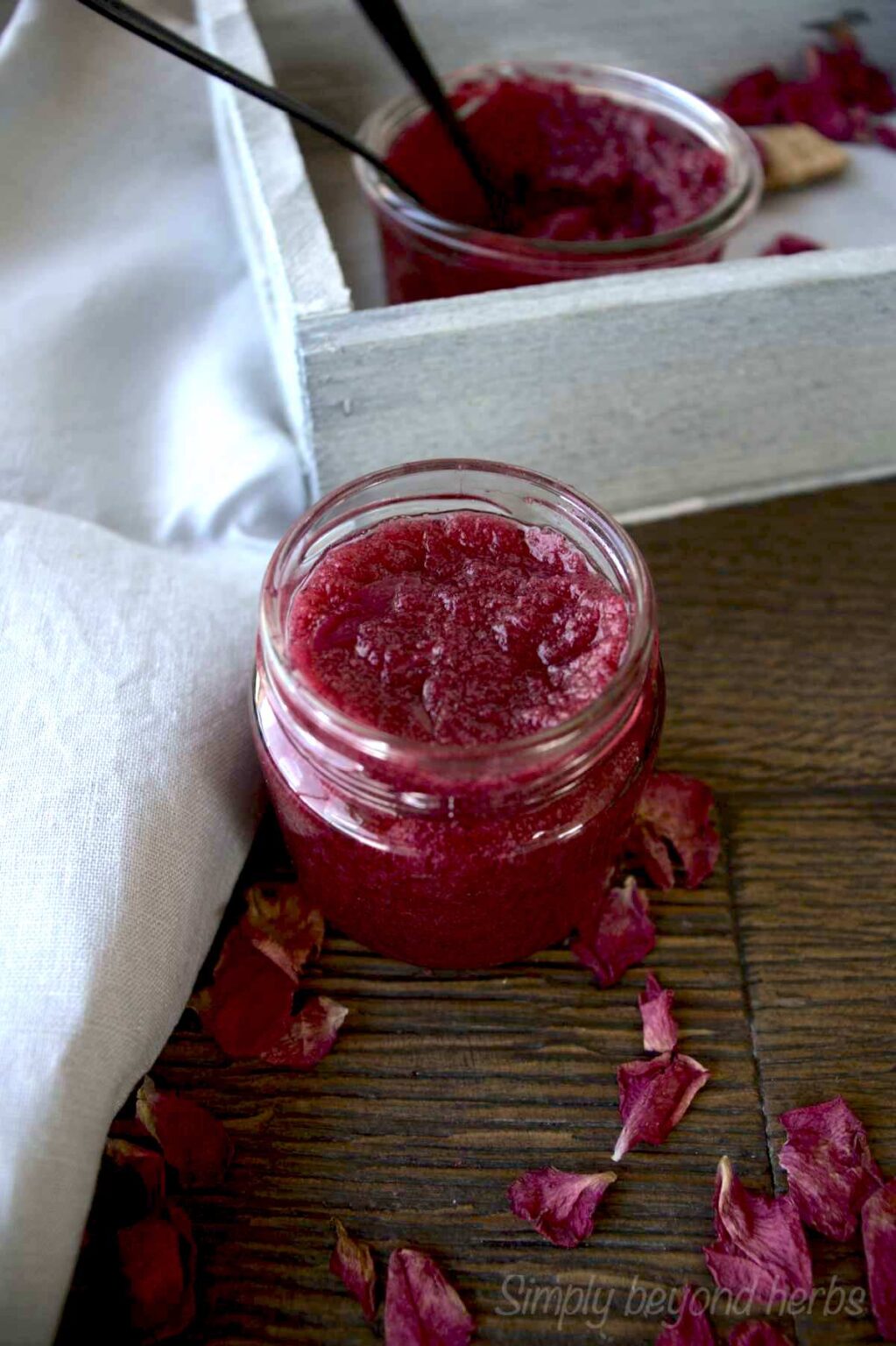 Rose petal jam with fresh or dried roses SimplyBeyondHerbs