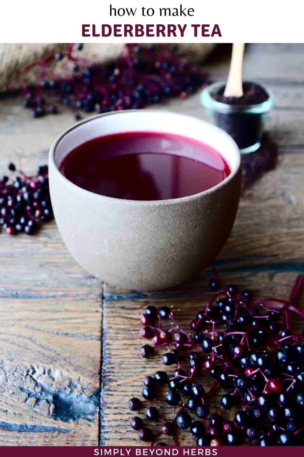How to make elderberry tea 4 ways SimplyBeyondHerbs