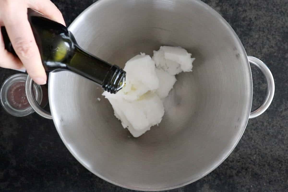Foaming bath butter recipe with real raspberries SimplyBeyondHerbs