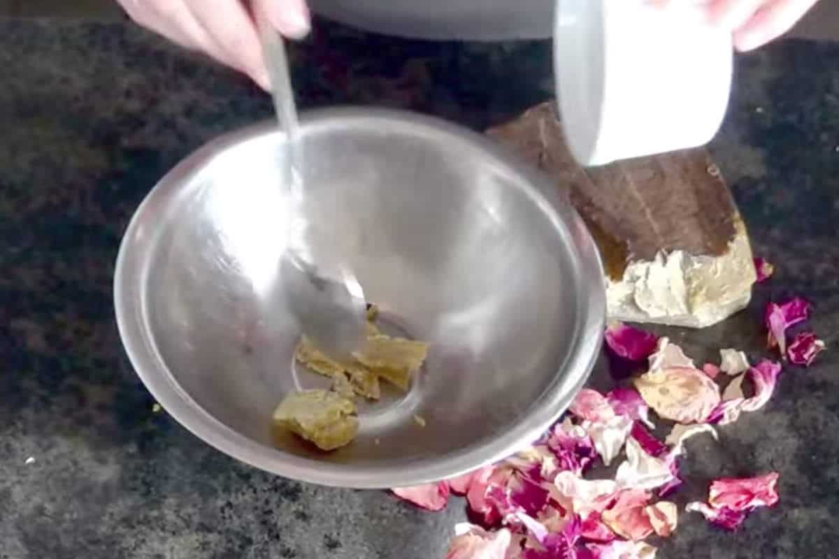 DIY rose lip balm SimplyBeyondHerbs