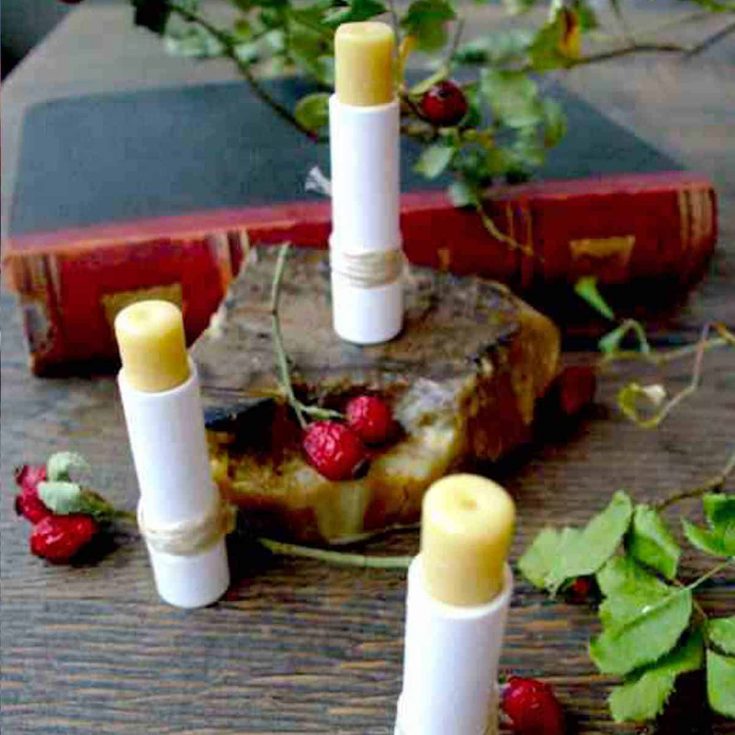 lip balm with rose hips