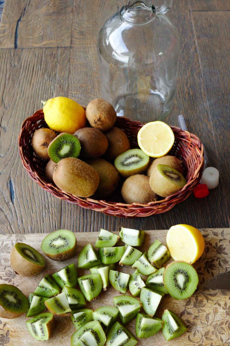 Kiwi wine recipe easy steps with video SimplyBeyondHerbs