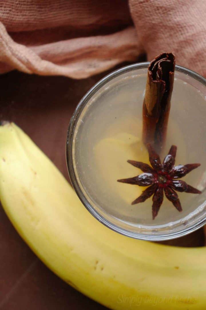 Banana tea recipe for restful sleep - SimplyBeyondHerbs