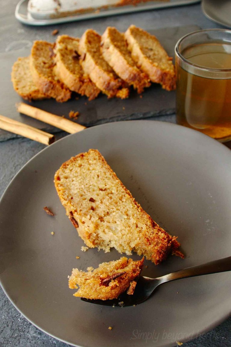 Cinnamon tea cake recipe with pears SimplyBeyondHerbs