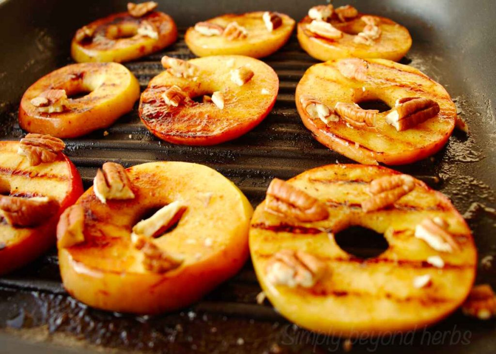 Easy Grilled apples with cinnamon and honey SimplyBeyondHerbs
