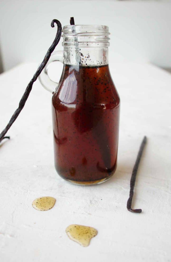 Homemade vanilla simple syrup SimplyBeyondHerbs