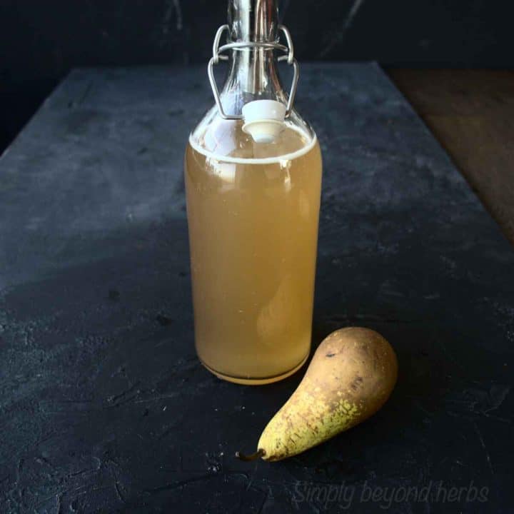 Pear wine recipe from ripe pears SimplyBeyondHerbs