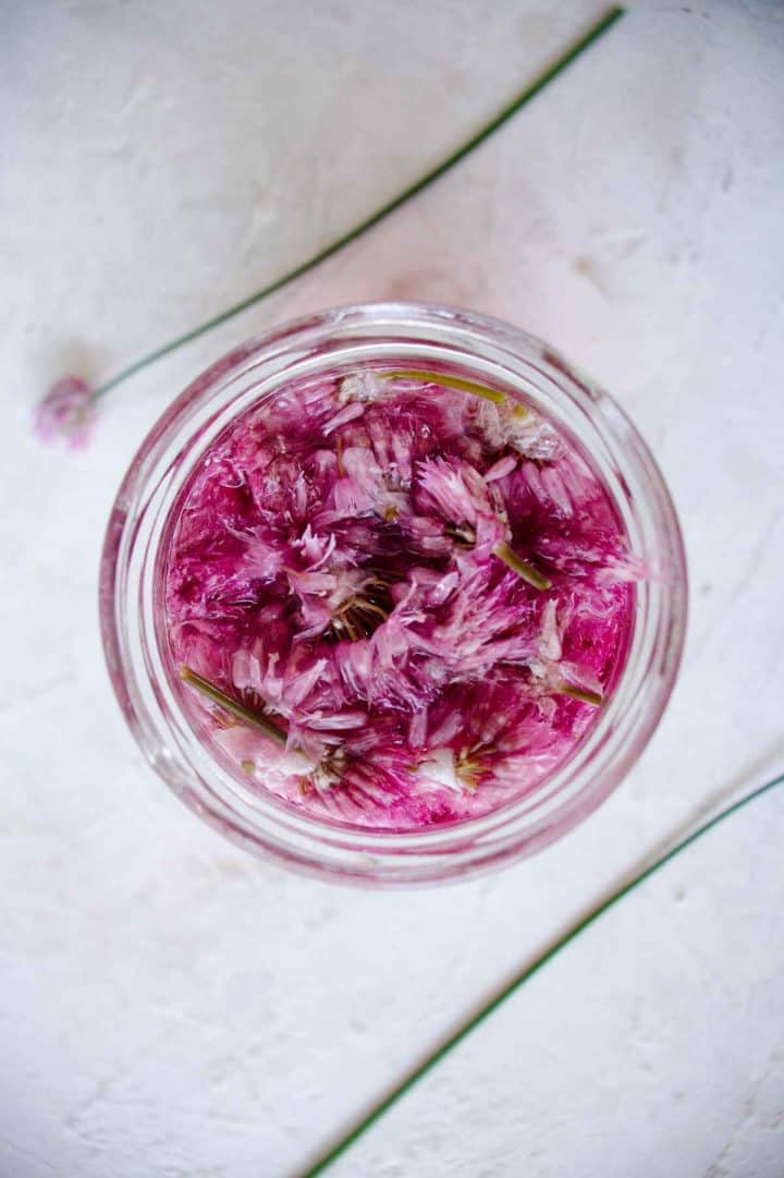 Make Chive Blossom Vinegar infusion. SimplyBeyondHerbs