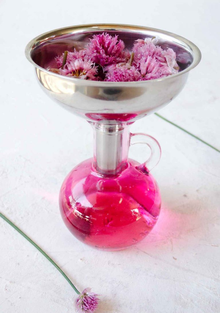 Make Chive Blossom Vinegar infusion. SimplyBeyondHerbs