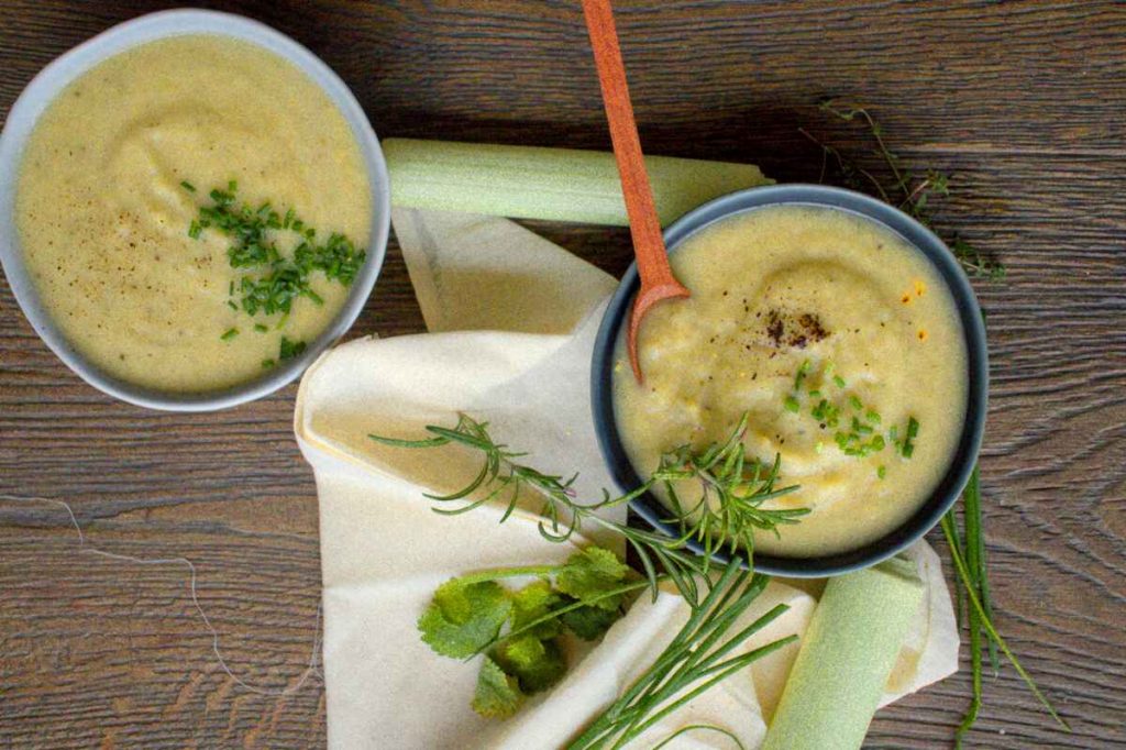 Creamy and Tasty Leek Soup without Potatoes - SimplyBeyondHerbs