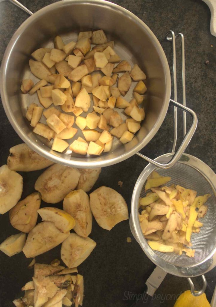 preparing quince